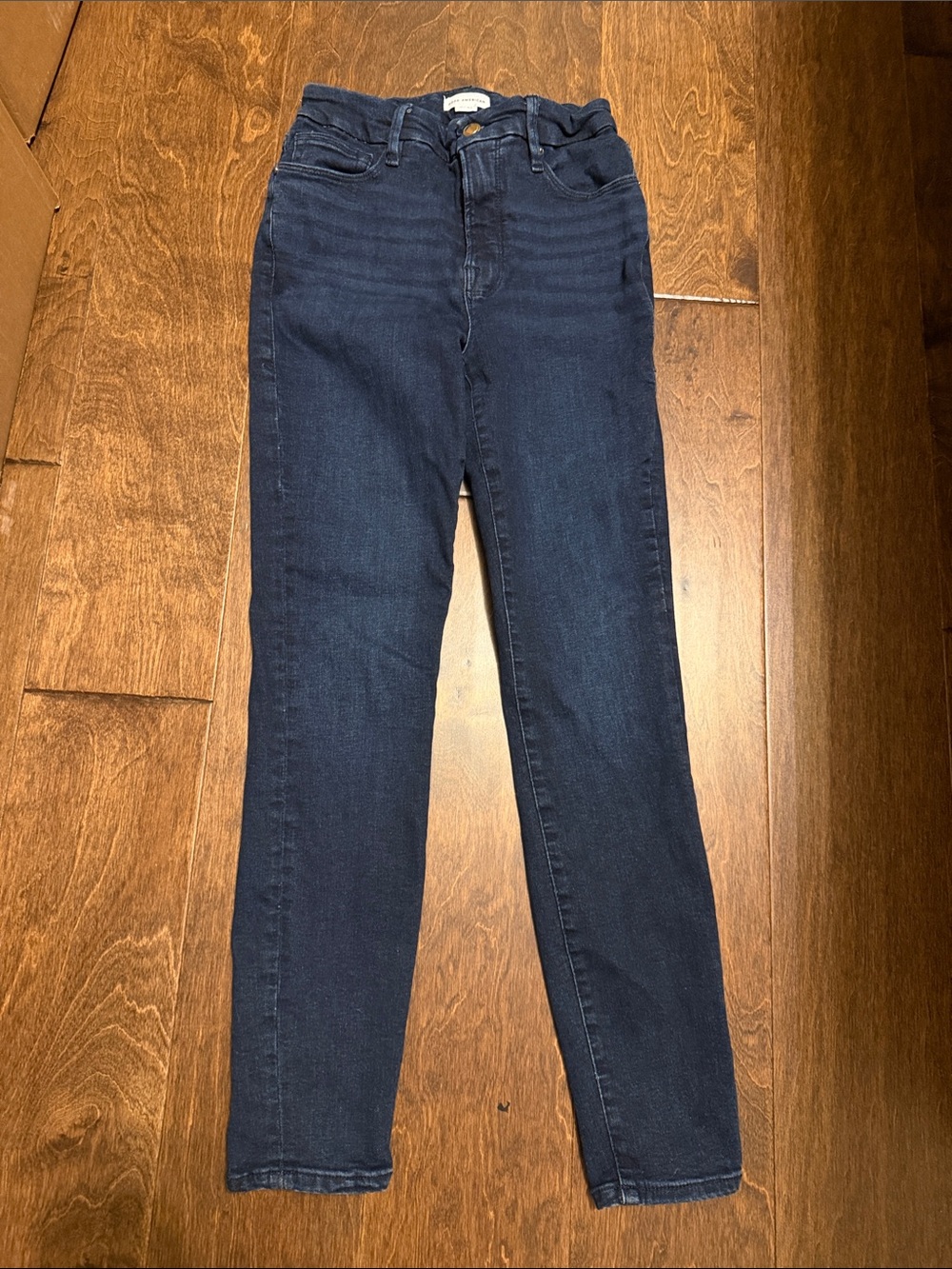 Good American Navy High-Rise Skinny Jeans